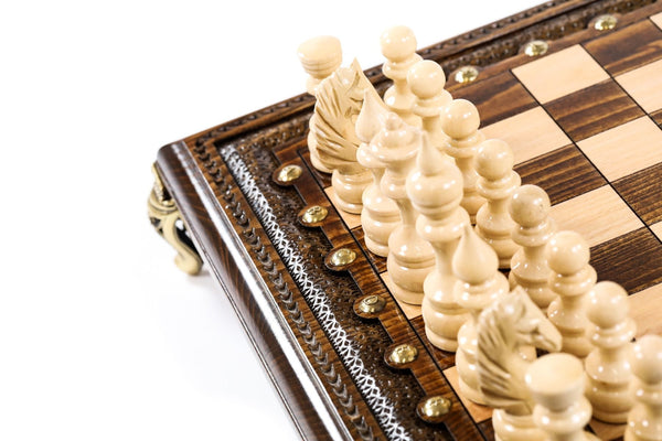 Good Square Chess Square Chess with Bronze Legs Handcrafted