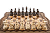 Premium Classic Wooden  2-in-1 Chess-Backgammon Board With Mount Ararat Outline Handcrafted