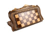Premium Classic Wooden  2-in-1 Chess-Backgammon Board With Mount Ararat Outline Handcrafted