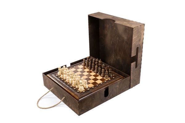 Good Square Chess Square Chess with Bronze Legs Handcrafted