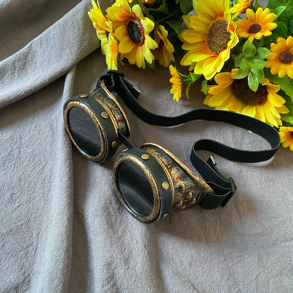 Brassbound Sunshade Steampunk Goggles – A Vision of Vintage Elegance
