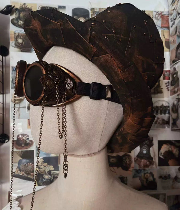 Steampunk Gear-Adorned Goggles – A Vision of Vintage Elegance