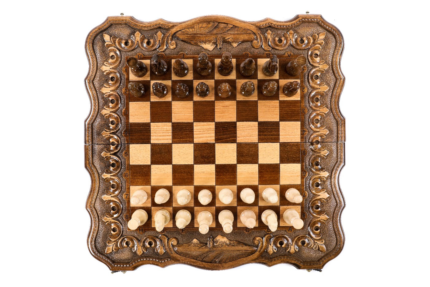 Chateau Royale Board – Luxury Handcrafted Chess & Backgammon Set