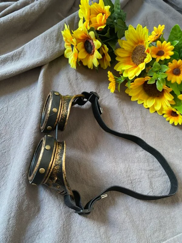 Brassbound Sunshade Steampunk Goggles – A Vision of Vintage Elegance
