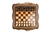 Premium Classic Wooden  2-in-1 Chess-Backgammon Board With Mount Ararat Outline Handcrafted