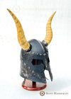 Skyrim Helm of Yngol Horned Helmet,16-gauge Solid Steel Halloween Costume/Cosplay