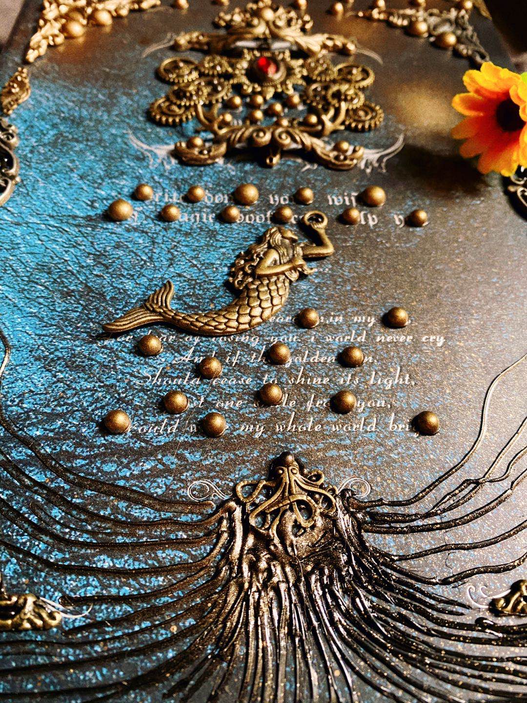 Handcrafted Vintage Steampunk Journal with Ornate Metal Accents