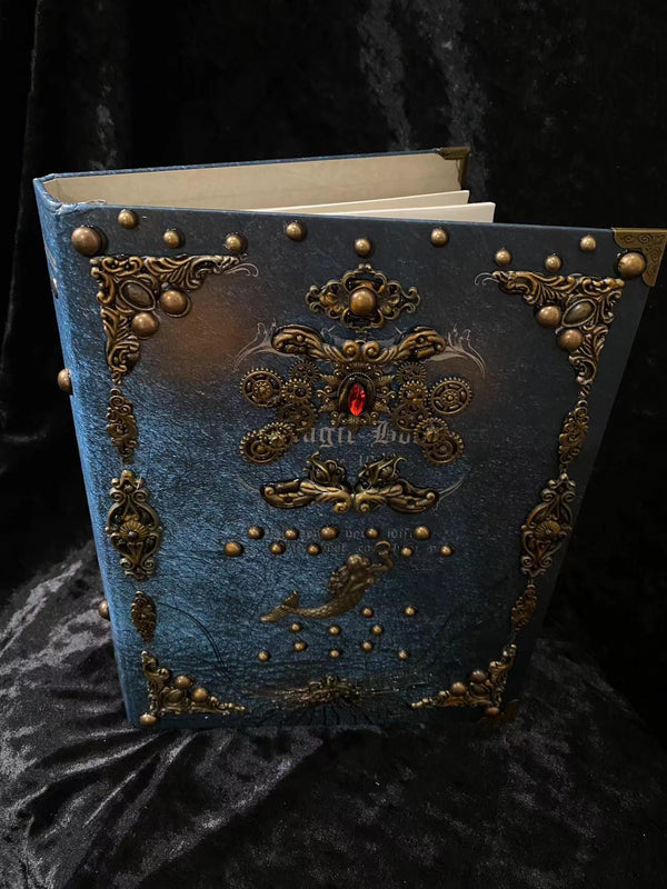 Handcrafted Vintage Steampunk Journal with Ornate Metal Accents