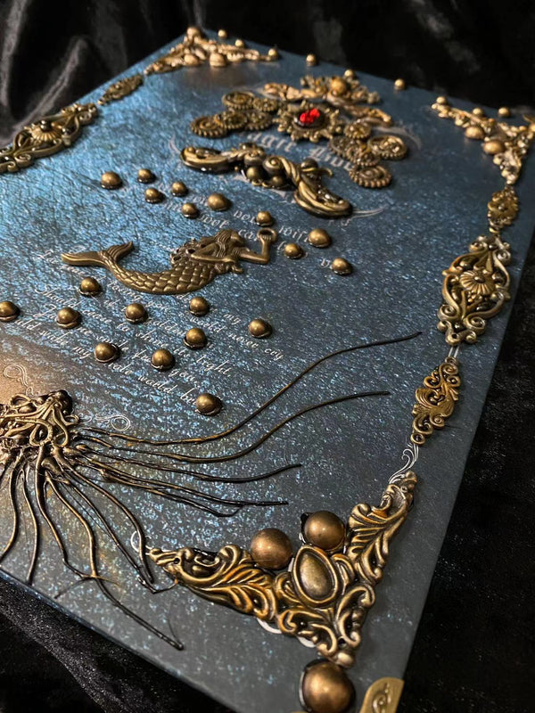 Handcrafted Vintage Steampunk Journal with Ornate Metal Accents