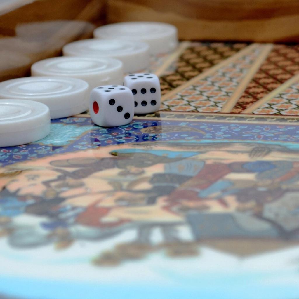 Backgammon Wooden Colorful Backgammon Set, Handcrafted & Personalized Gift