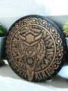 Viking Fenrir Shield - 24" Handcrafted Wooden Shield with Intricate Norse Wolf Design
