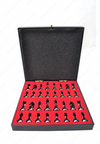 Metal Chess Pieces, Wooden Engraved Chess Board & Personalized Chess Set