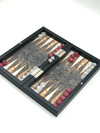 Backgammon and Chess Set, Personalize Backgammon Set with Wooden Chess Pieces and Large Chess Set with Board