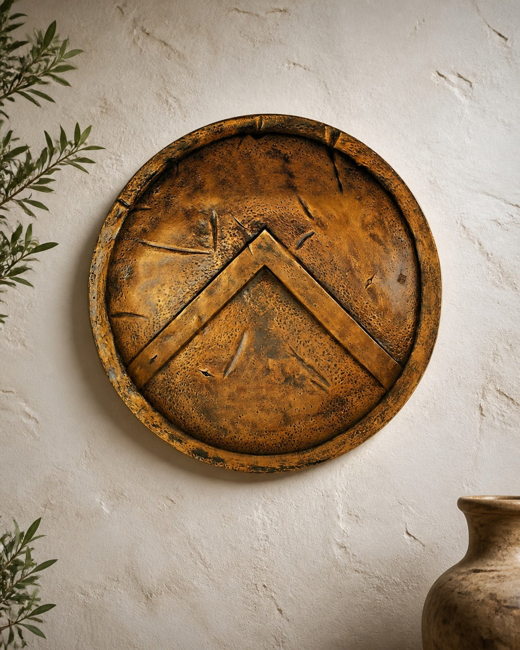 Handcrafted King Leonidas Spartan Shield – 24