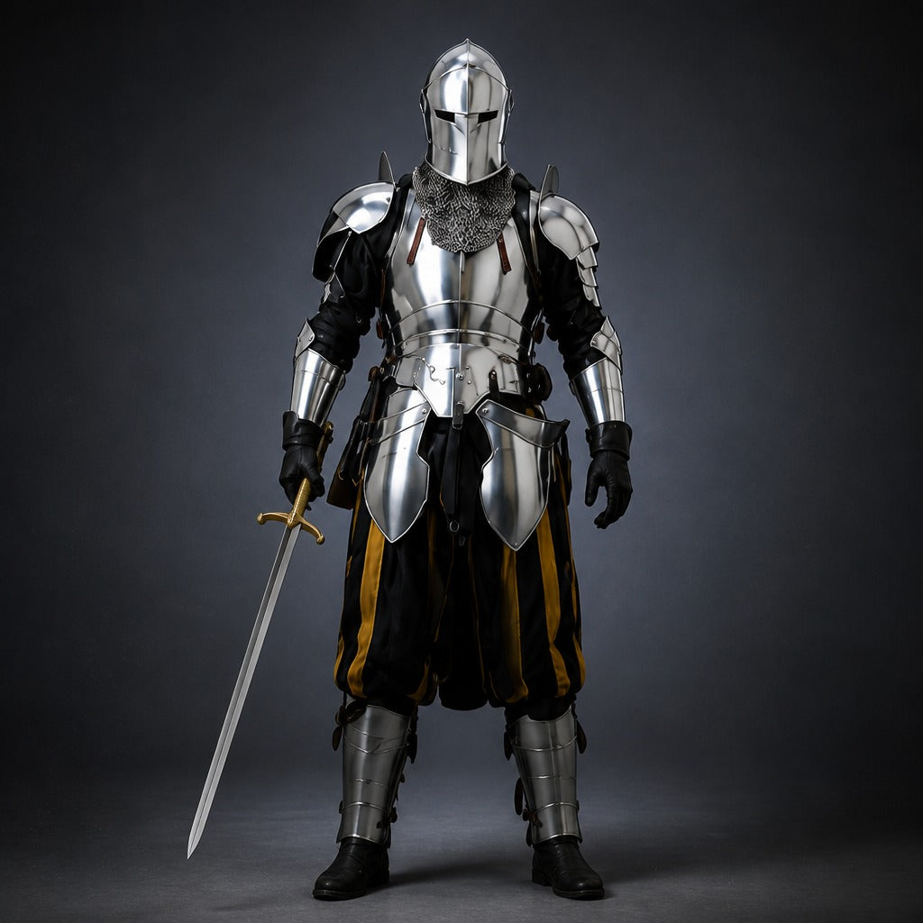 Medieval Knight Full Plate Armor Suit – Handcrafted Steel European Armor
