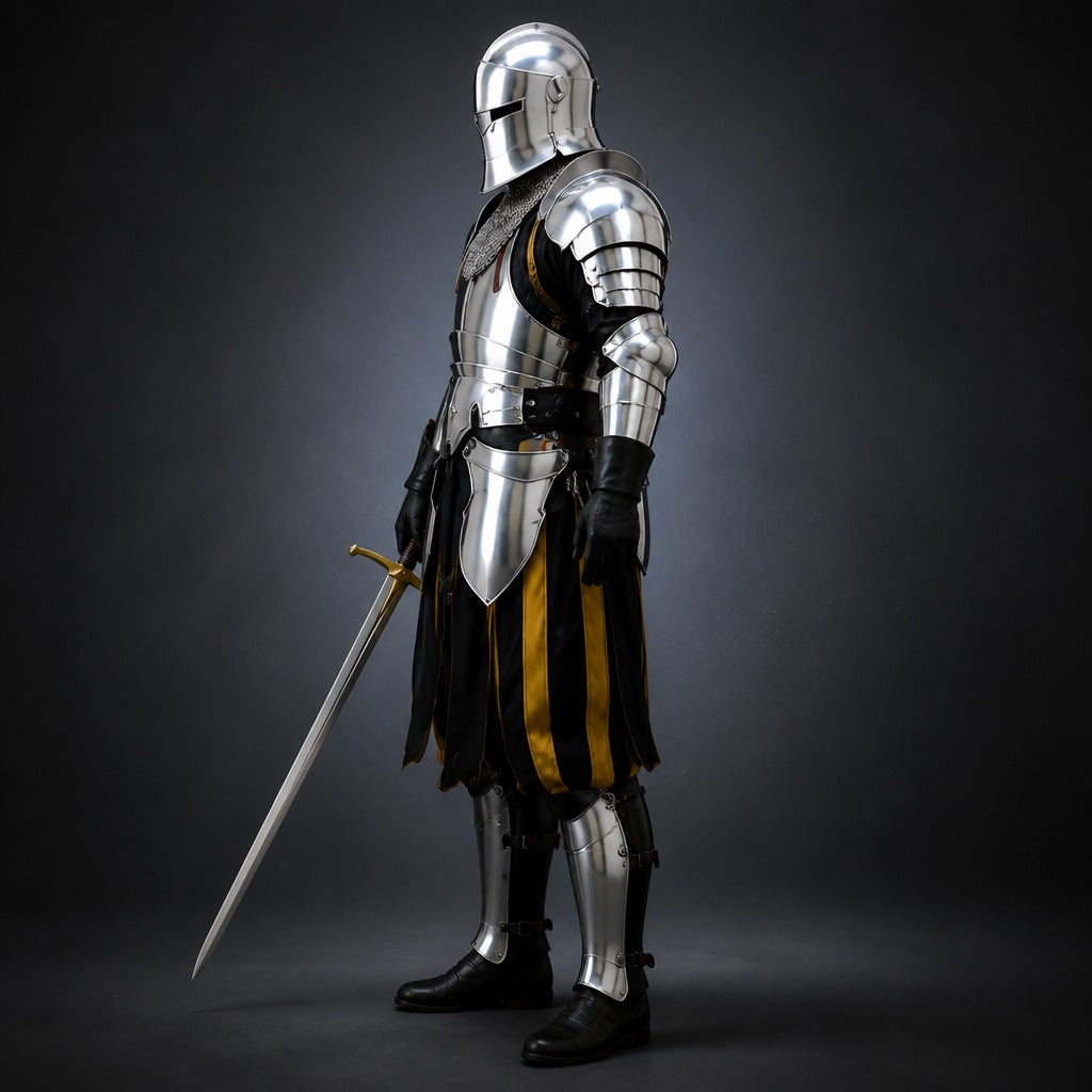 Medieval Knight Full Plate Armor Suit – Handcrafted Steel European Armor