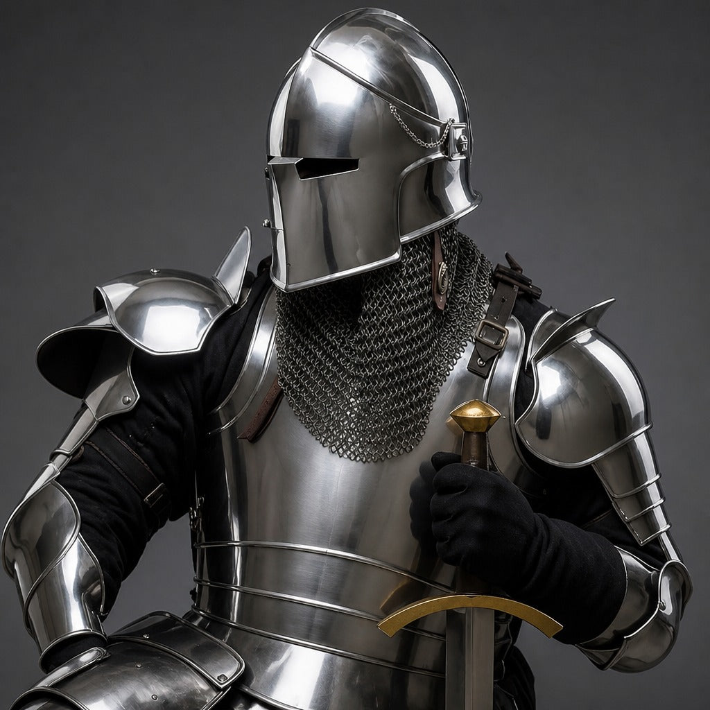 Medieval Knight Full Plate Armor Suit – Handcrafted Steel European Armor