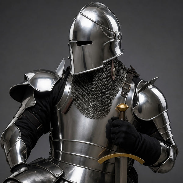 Medieval Knight Full Plate Armor Suit – Handcrafted Steel European Armor