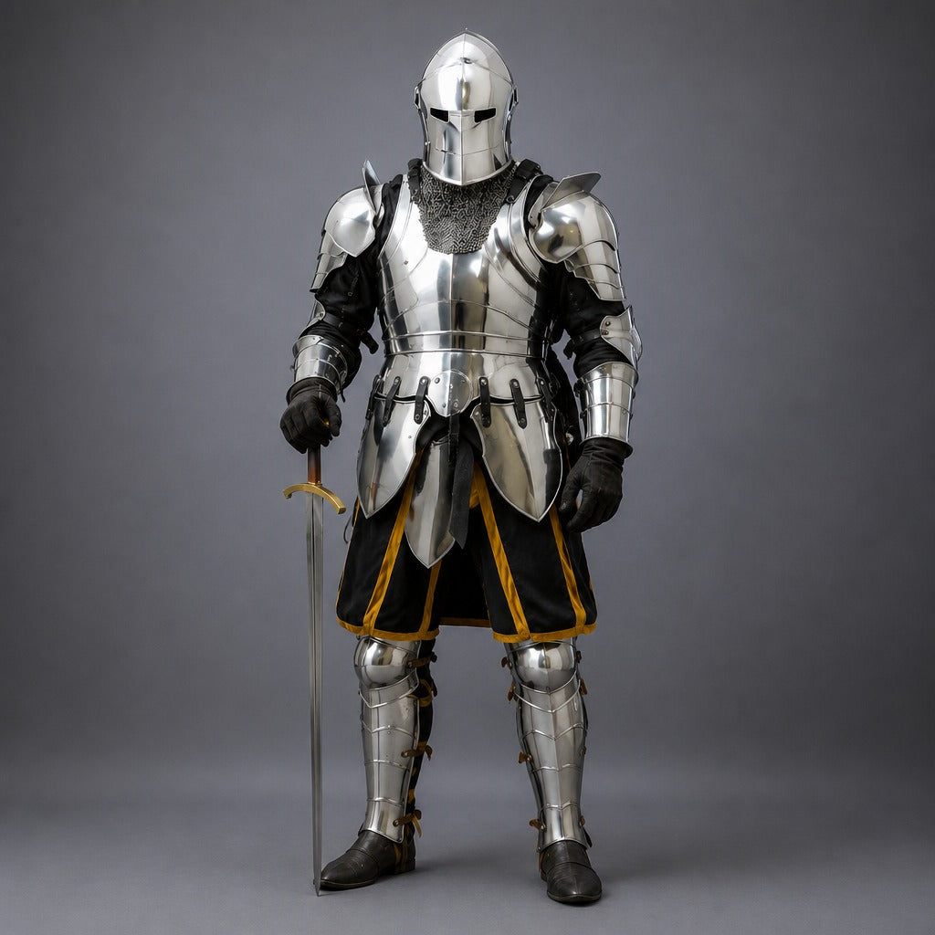 Medieval Knight Full Plate Armor Suit – Handcrafted Steel European Armor