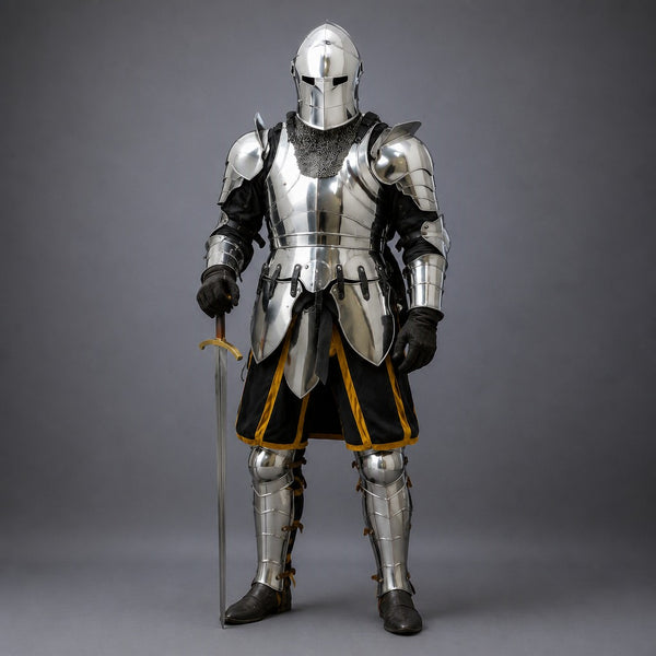 Medieval Knight Full Plate Armor Suit – Handcrafted Steel European Armor