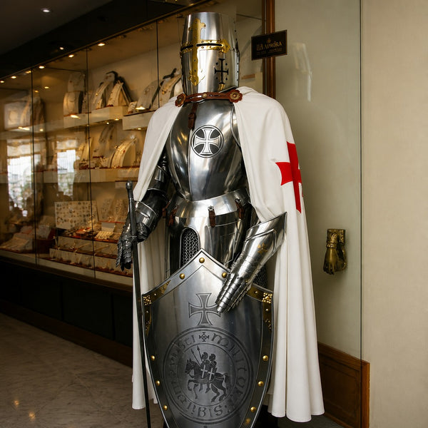 Medieval Knights Templar Armor Suit, Full Steel Templar Body Suit Fully Wearable.
