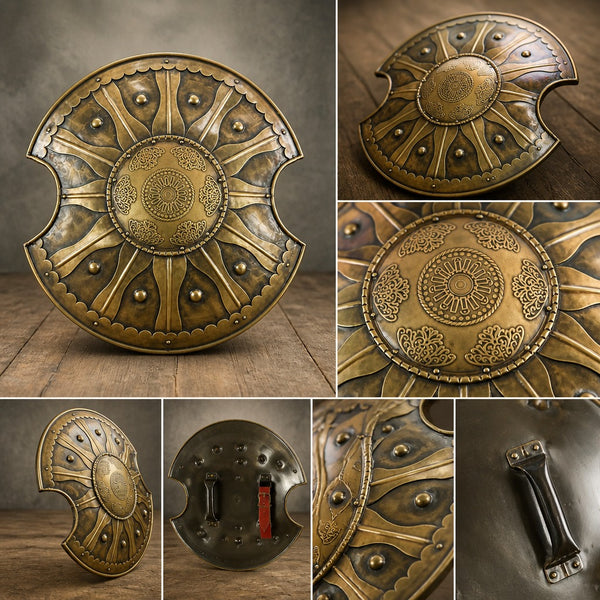 Achilles Greek Warrior Shield – Antique Bronze Trojan War Replica
