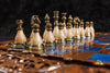 Majestic Elegance – Luxury Handcrafted 2 in 1 Chess & Backgammon Set