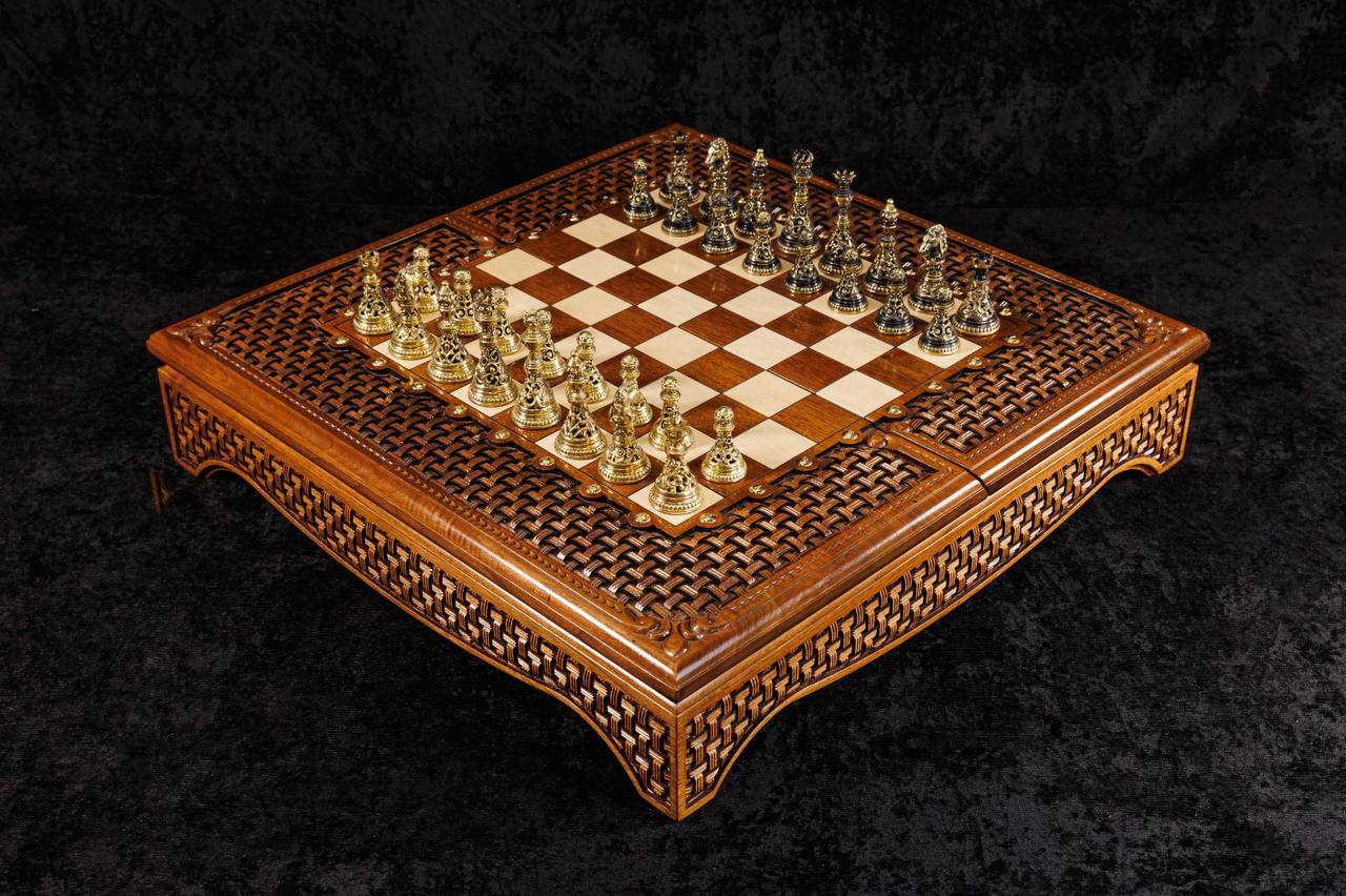 Chess Set Design Imperial Legacy – Handcrafted Luxury Chess Set with Intricate Storage