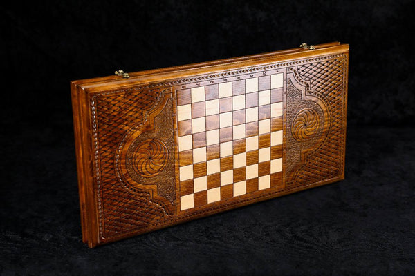 Tree of Life – Classic Handcrafted 2-in-1 Chess & Backgammon Set