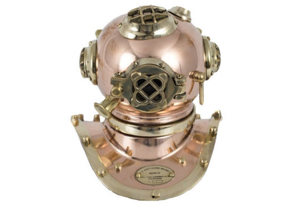 Mini 6" Premium Brass & Copper Mark V Diving Helmet - Perfectly Handcrafted.