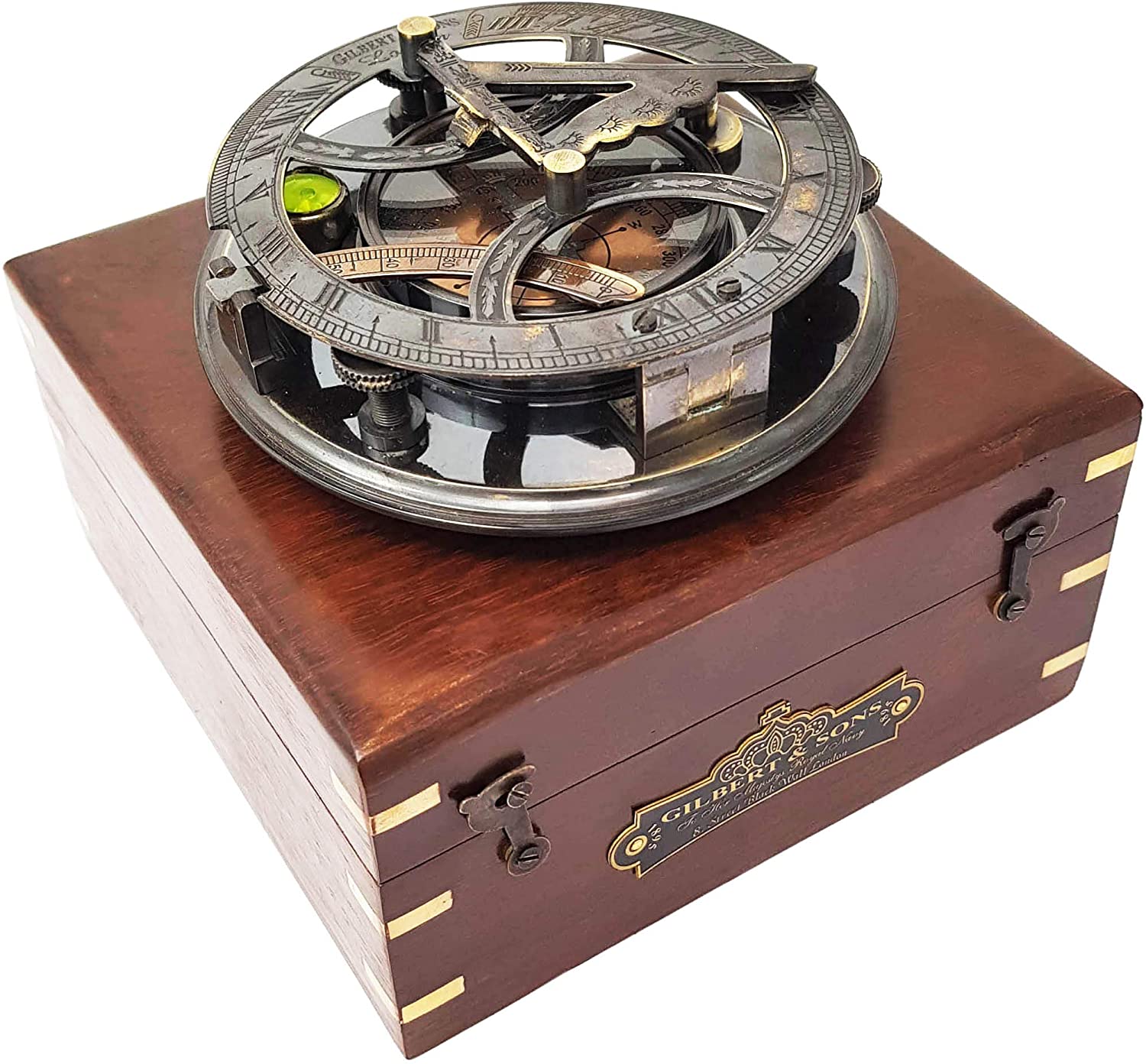 Gilbert & Son's Sundial Compass in Rosewood Case - 4.5