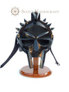 Roman Gladiator Maximus Helmet - Black