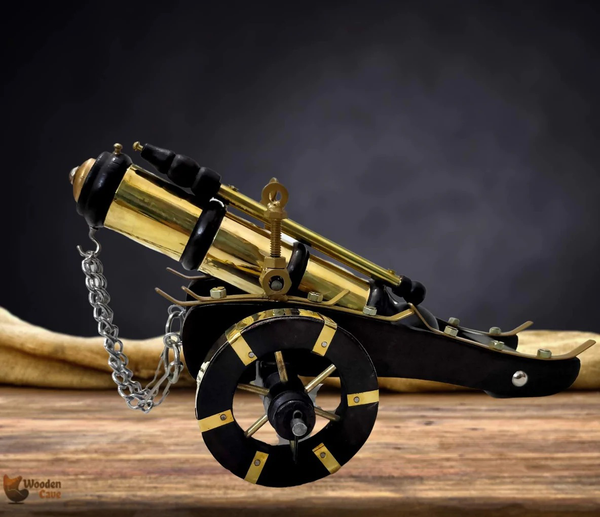 Handcrafted Wooden Cannon for Decoration or Gift