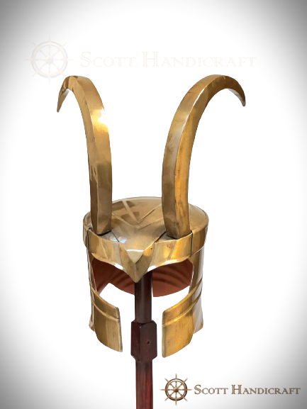 Loki Helmet -18 Gauge Steel, Antique Finish