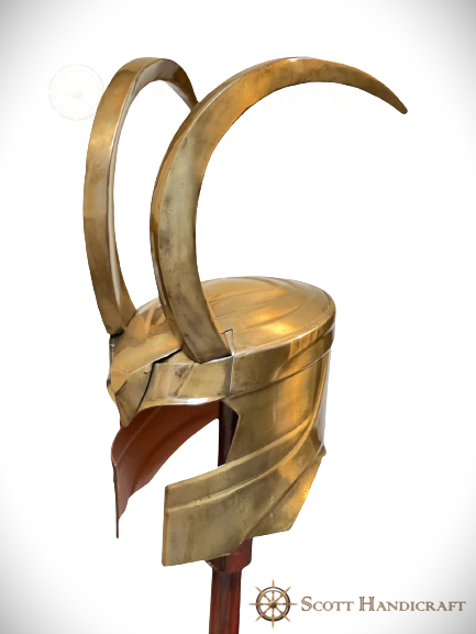 Loki Helmet -18 Gauge Steel, Antique Finish