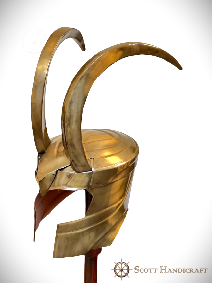 Loki Helmet -18 Gauge Steel, Antique Finish