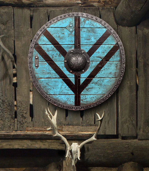 Handcrafted Legartha Shield-maiden Viking Shield - Scott Handicraft