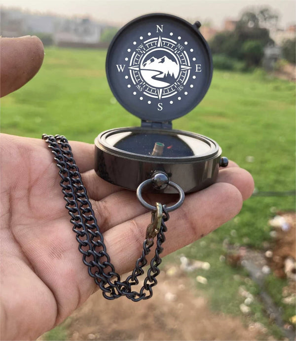 Compass Chain. Amazon CHAIN COMPASS CUSTOMIZABLE ENGRAVING PERSONALIZED GIFT WITH BAG - SCOT