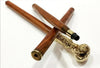 Brass Knob Designed Handle Wooden Walking Stick