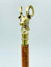 Mountain Goat leather stick walking stick