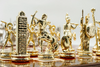 Premium Handmade Chess Set Board with Storage Metal Theme Chess Pieces